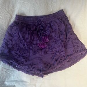 Rococo Sand purple lace boxer-style shorts